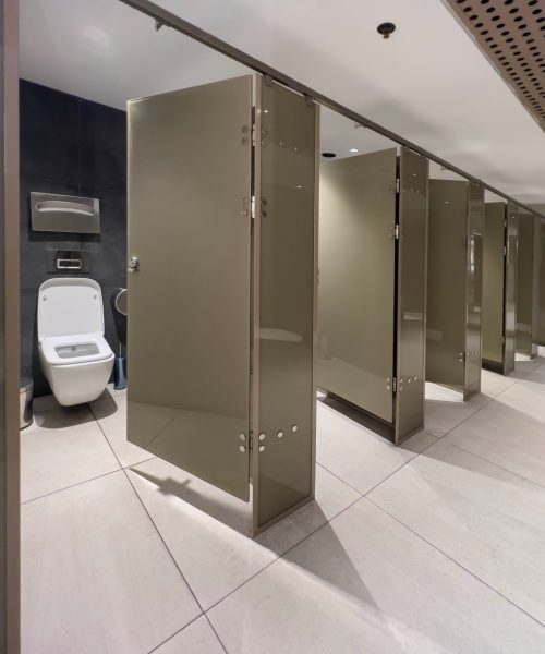 modern public toilet or restroom interior